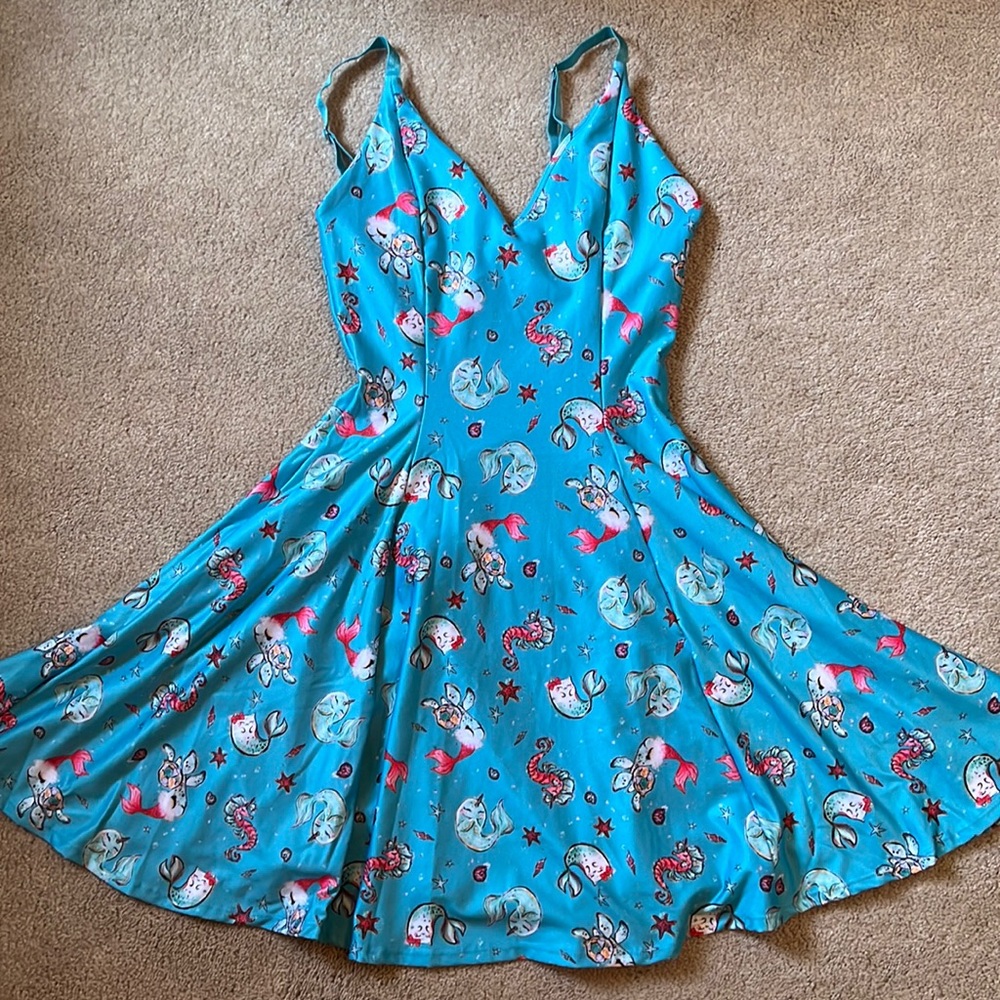 Cat mermaid mini strappy